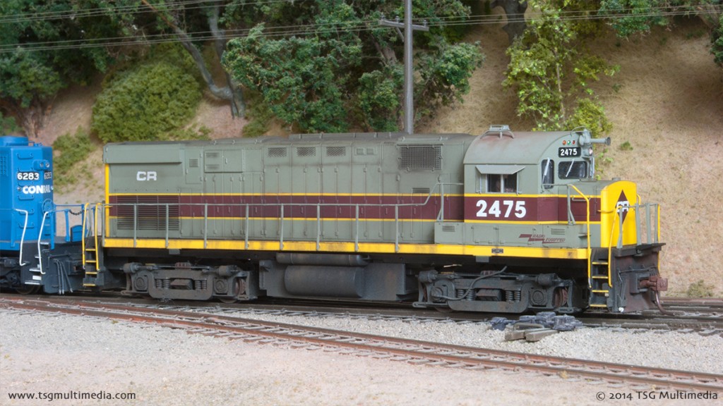 Locomotive Diesel Atlas HO Erie Lackawanna C-425 - Échelle 1:87, Courant DC, Couleur Bordeaux/gris, Prête à Rouler